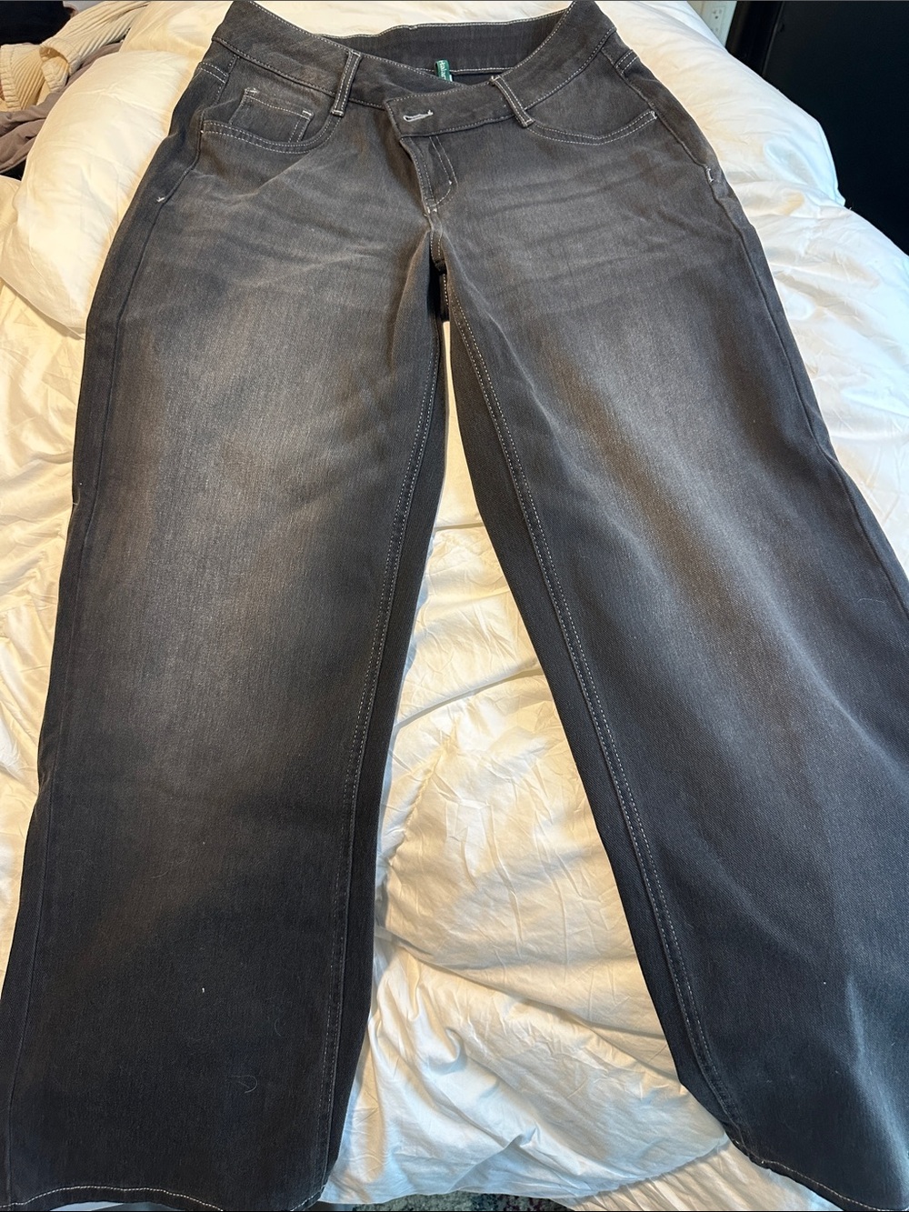 Halara women’s washed black Wide-Leg Jeans